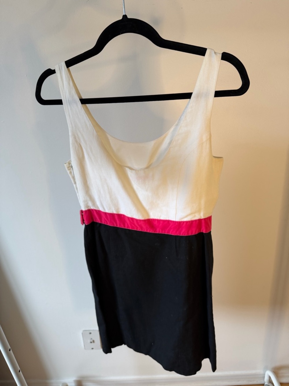 Y2K Betsey Johnson Cream, Black and Pink Dress - Picture 2 of 5